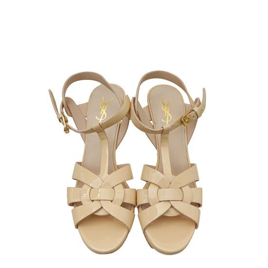 YSL Light Beige Tribute Sandal 39