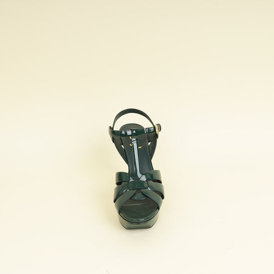 YSL Forest Green Tribute Sandal 39