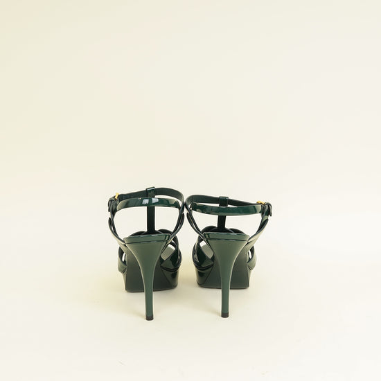 YSL Forest Green Tribute Sandal 39