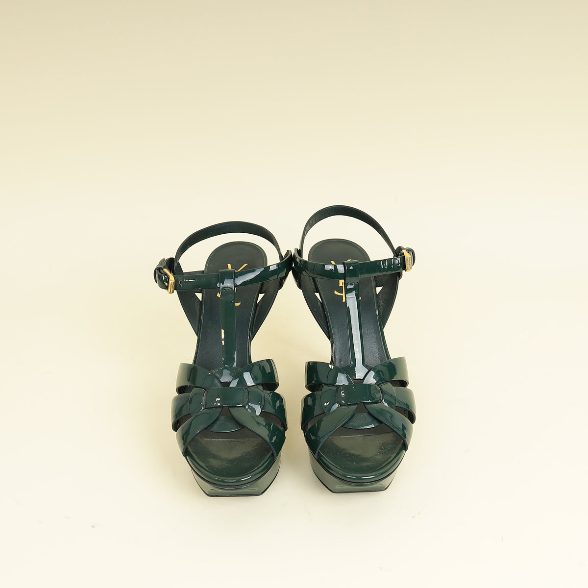 YSL Forest Green Tribute Sandal 39