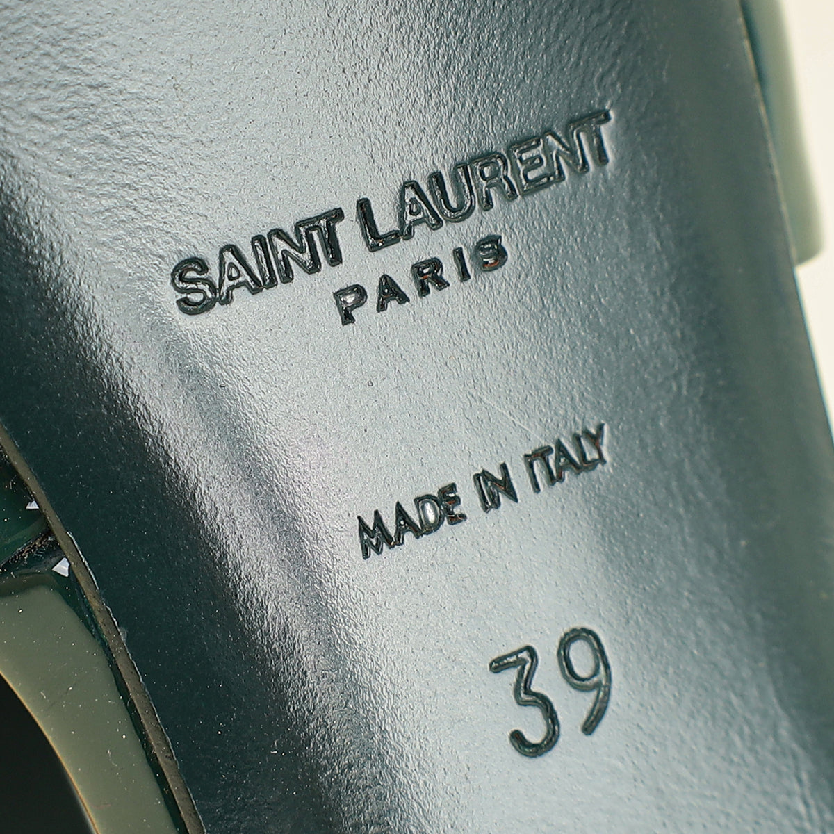 YSL Forest Green Tribute Sandal 39