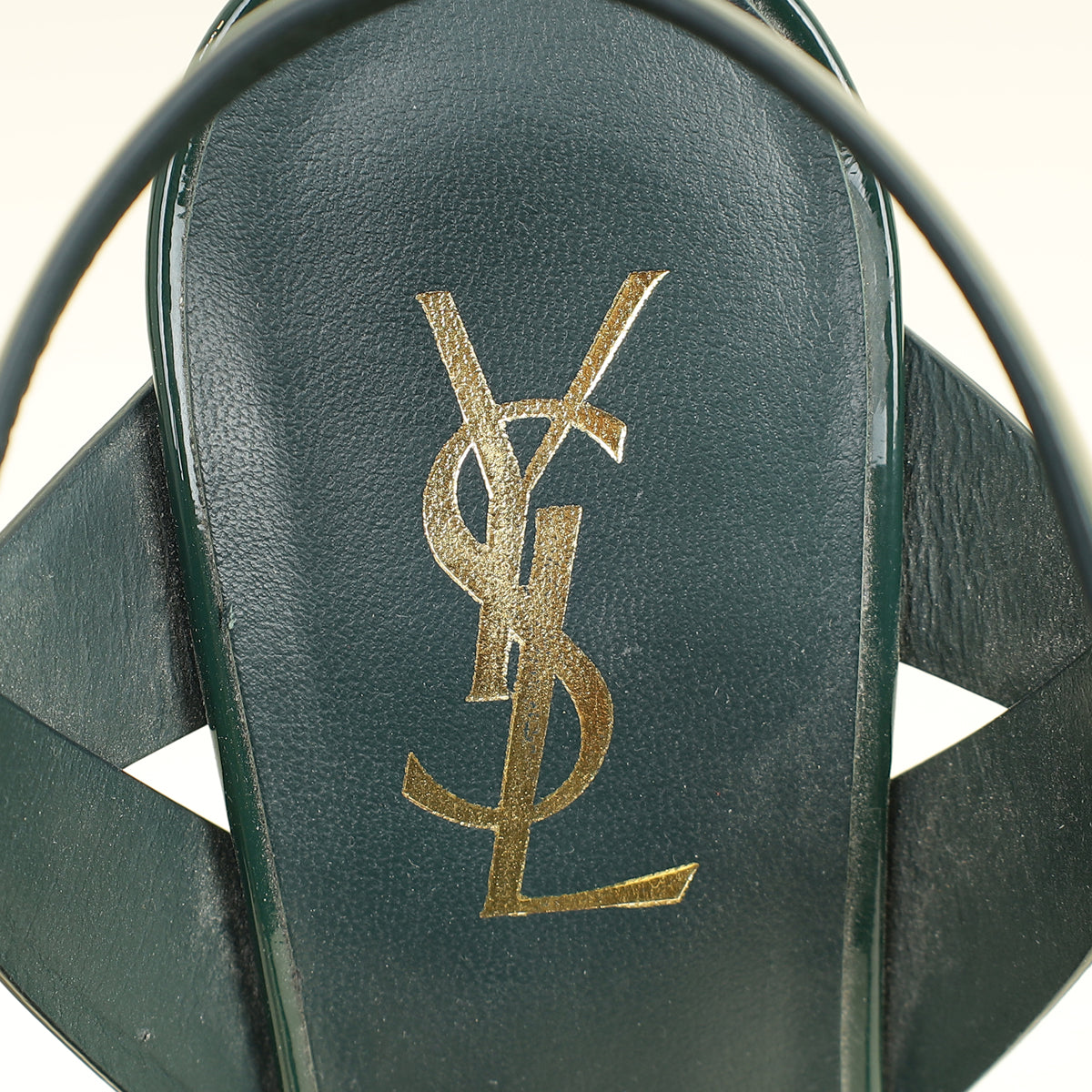 YSL Forest Green Tribute Sandal 39