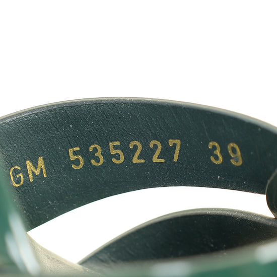 YSL Forest Green Tribute Sandal 39