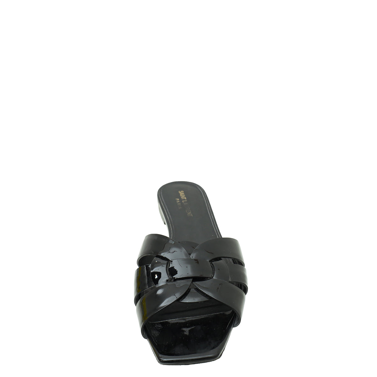 YSL Black Tribute Flat Sandal 40.5-YSL-THE CLOSET