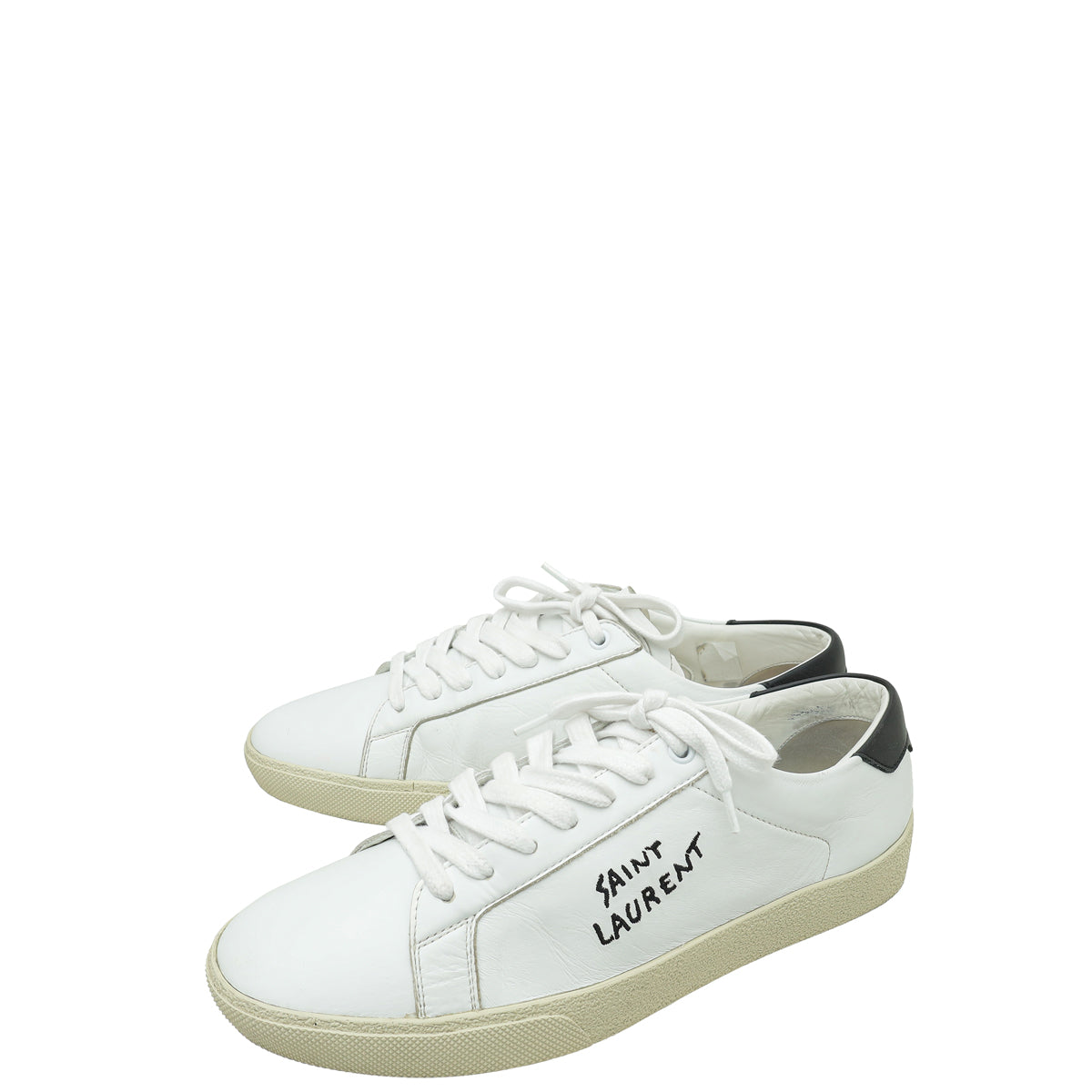 YSL White Court Classic Sneaker 41-YSL-THE CLOSET