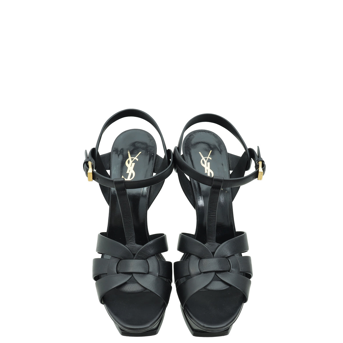 YSL Black Tribute Sandal 40