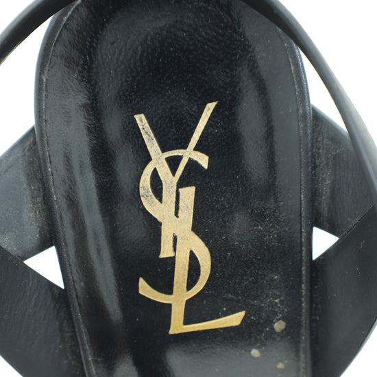 YSL Black Tribute Sandal 40