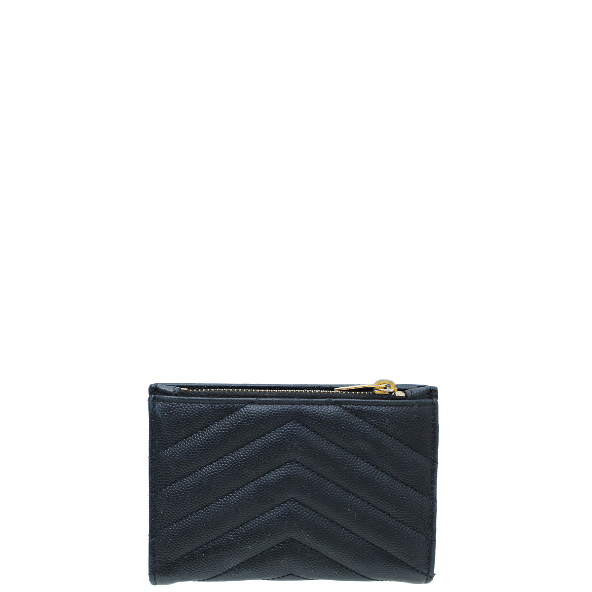 YSL Black Cassandre Matelasse Zipped Bifold Wallet-YSL-THE CLOSET