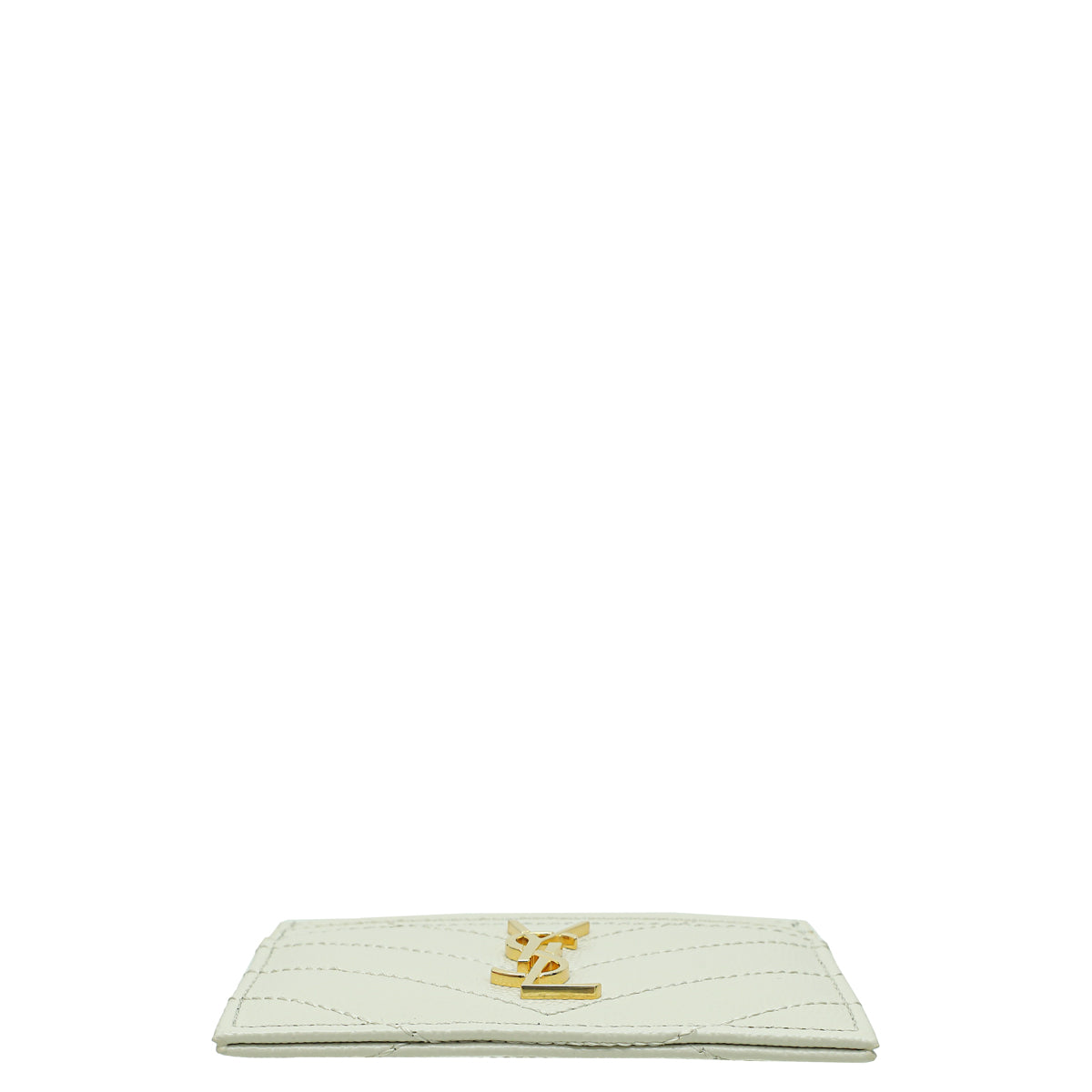 YSL Vintage Blanc Cassandre  Matelasse Card Case