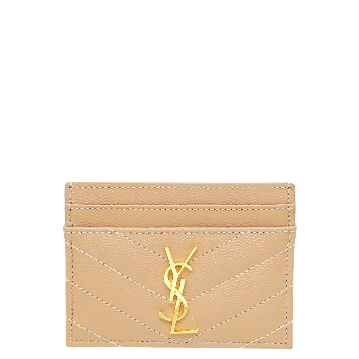 YSL Dusty Rose Cassandre Matelasse Card Case-YSL-THE CLOSET