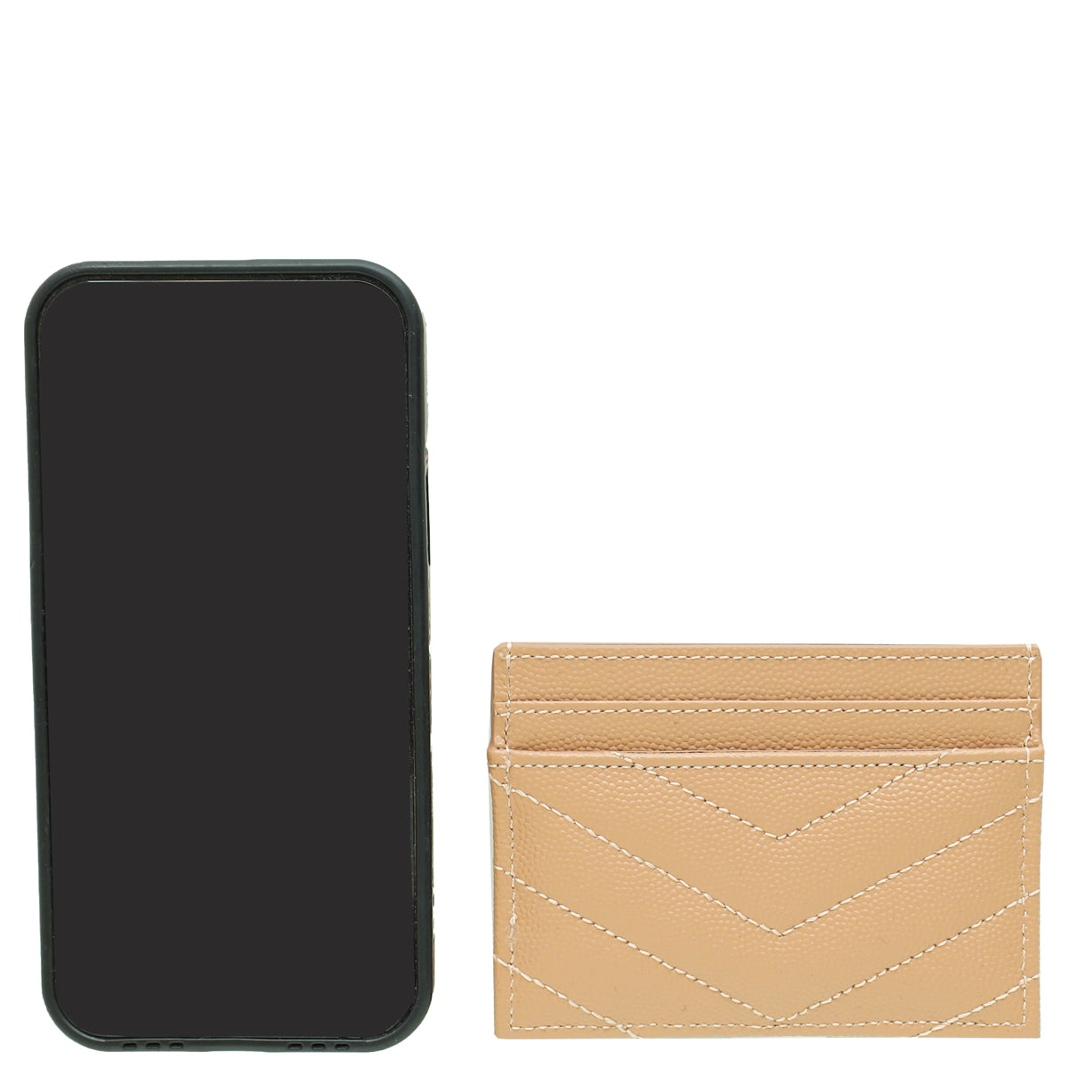 YSL Dusty Rose Cassandre Matelasse Card Case-YSL-THE CLOSET