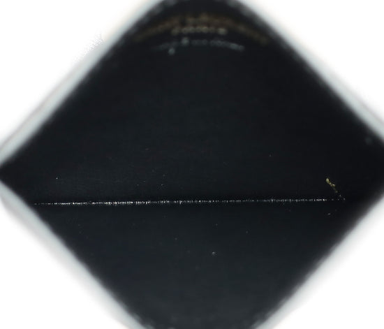 Load image into Gallery viewer, YSL Black Croco Embossed Cassandre Card Case
