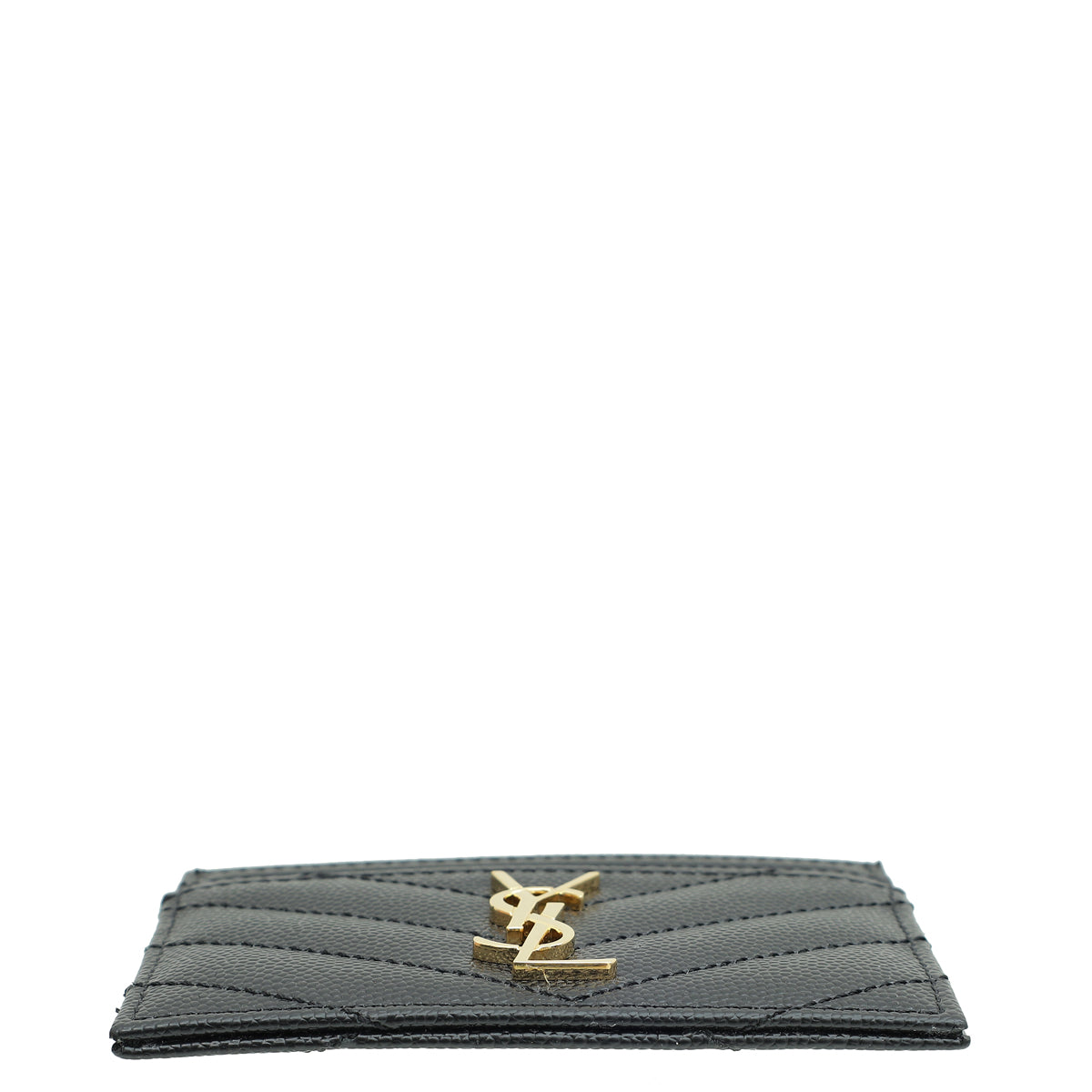 YSL Black Cassandre Matelasse Card Case