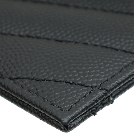 Load image into Gallery viewer, YSL Black Cassandre Matelasse Card Case
