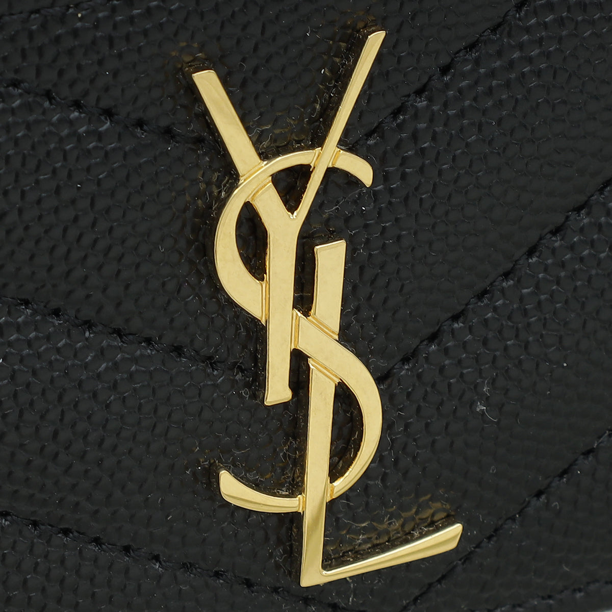 YSL Black Cassandre Matelasse Card Case