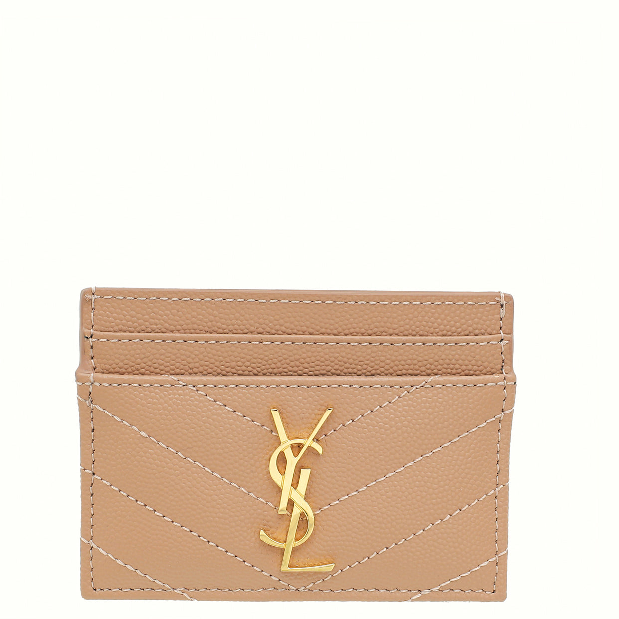 YSL Dust Rose Cassandre Matelasse Card Case-YSL-THE CLOSET