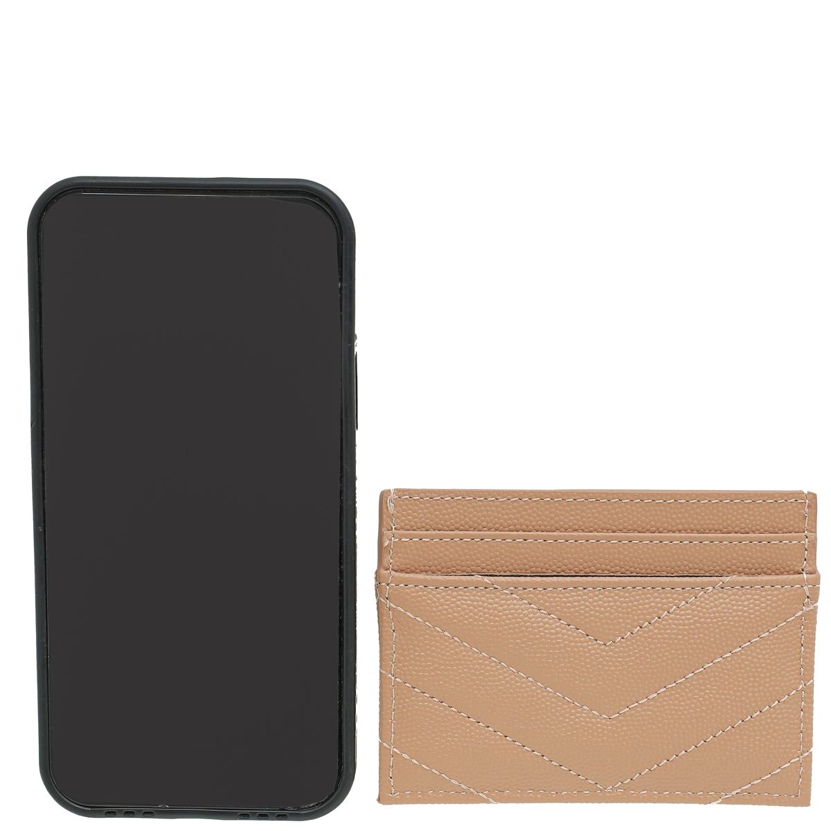 YSL Dust Rose Cassandre Matelasse Card Case-YSL-THE CLOSET