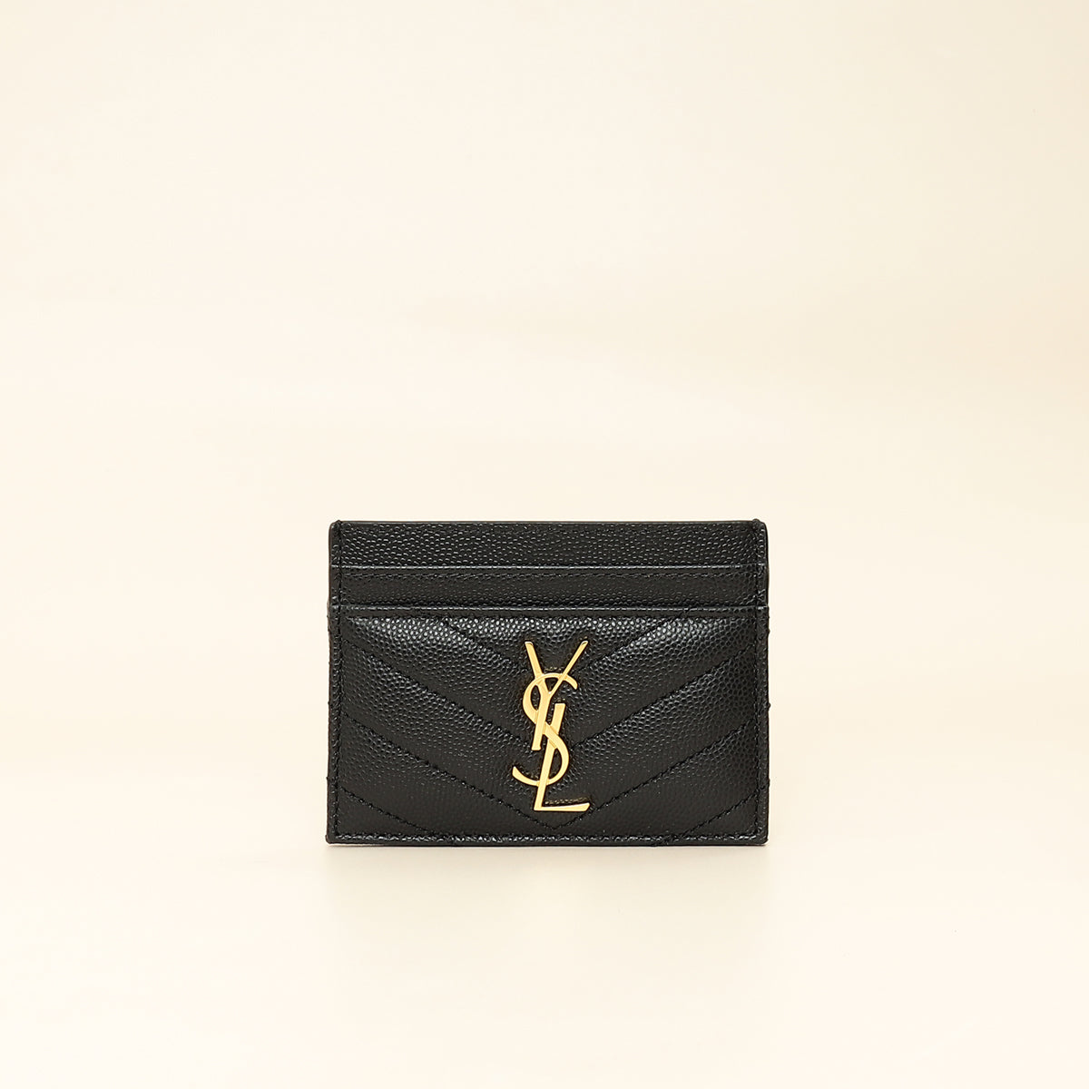 YSL Black Cassandre Matelasse Card Case-YSL-THE CLOSET