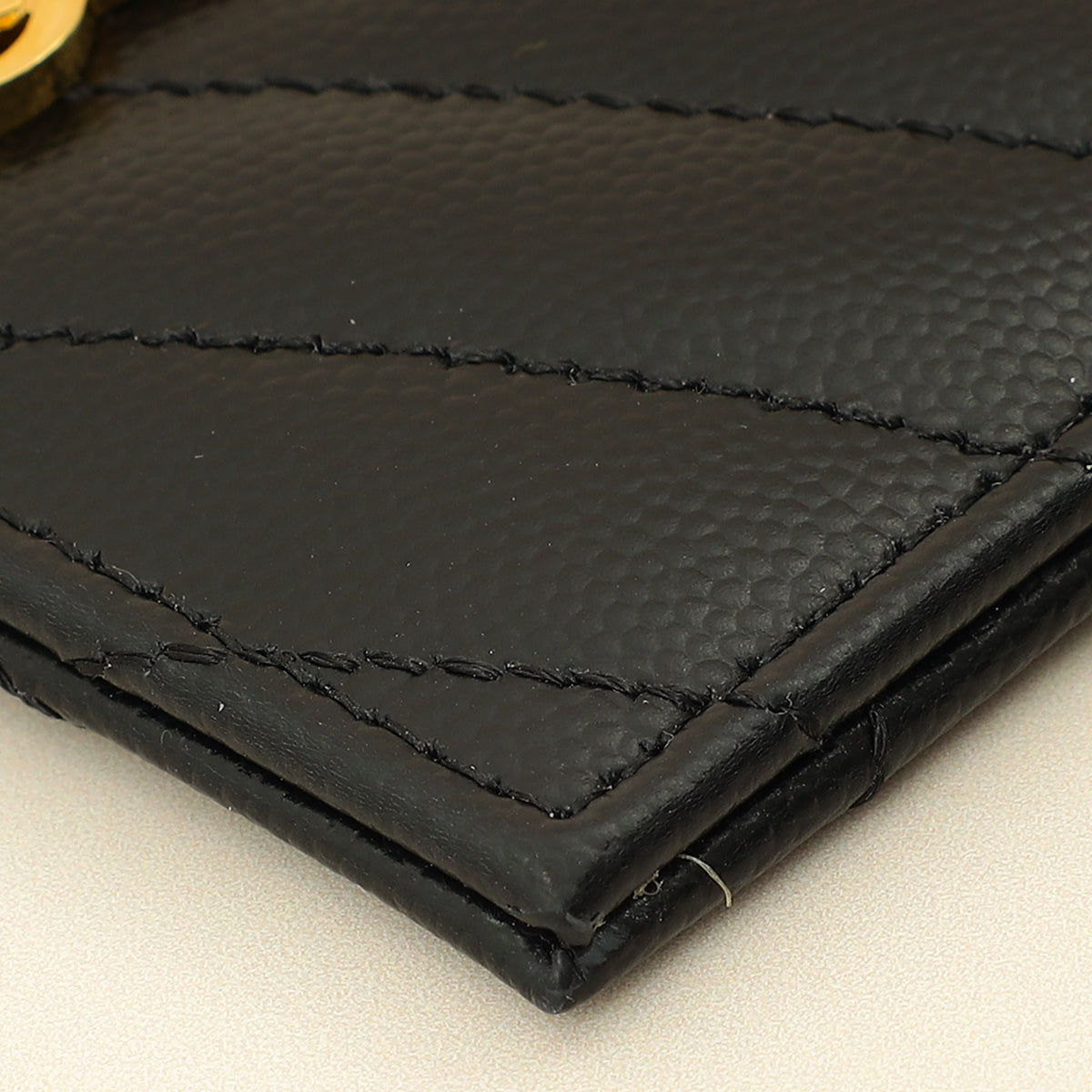 YSL Black Cassandre Matelasse Card Case-YSL-THE CLOSET