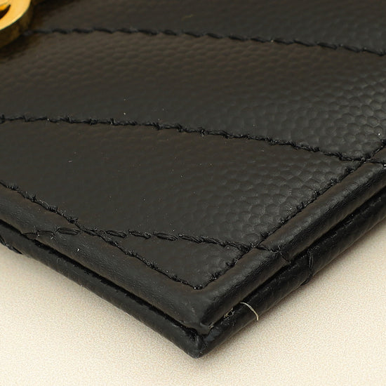 YSL Black Cassandre Matelasse Card Case-YSL-THE CLOSET