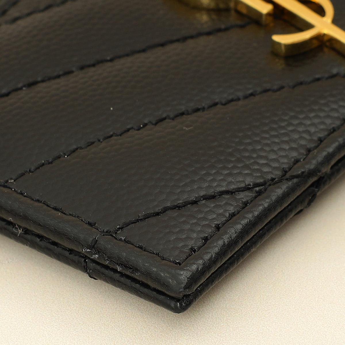 YSL Black Cassandre Matelasse Card Case-YSL-THE CLOSET