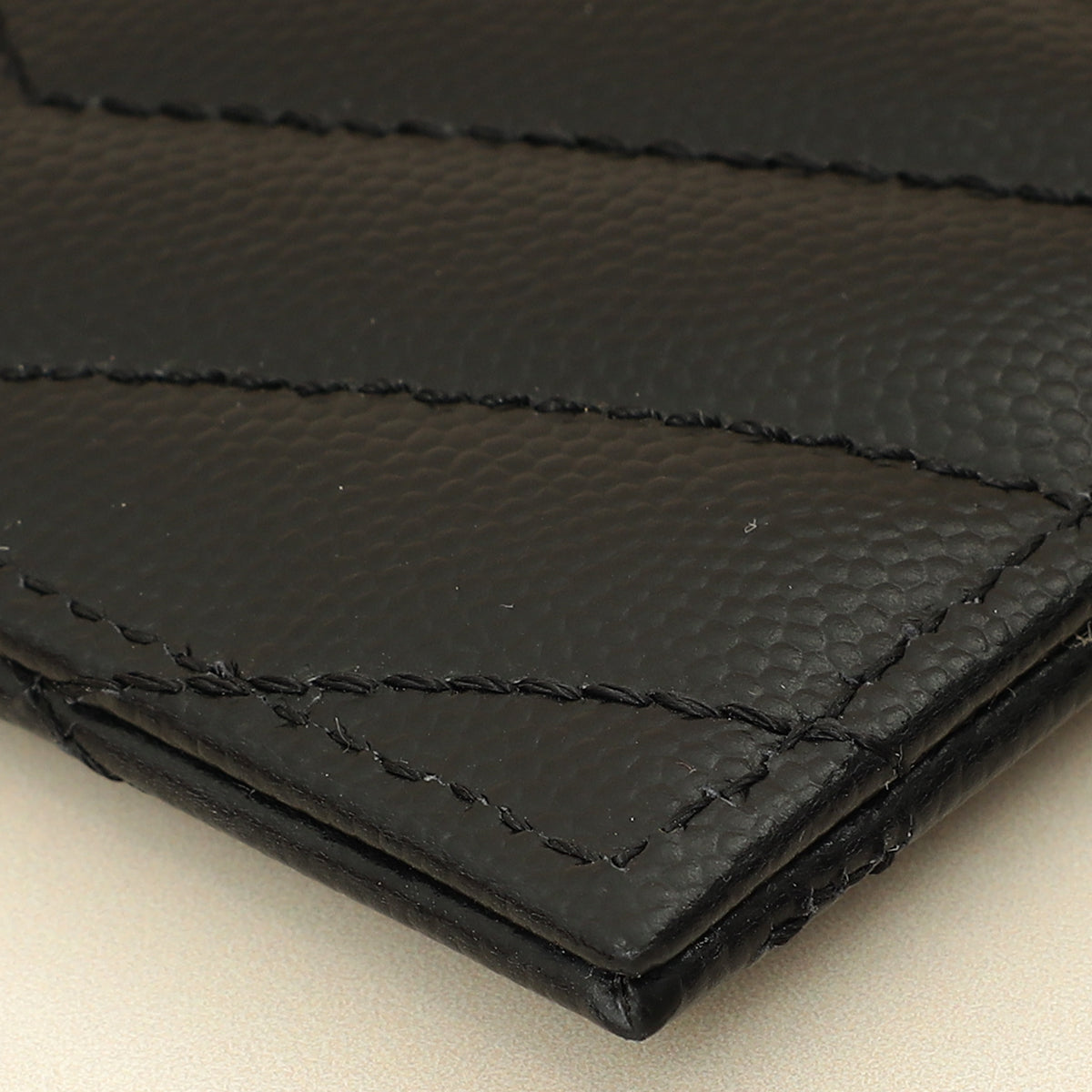 YSL Black Cassandre Matelasse Card Case-YSL-THE CLOSET