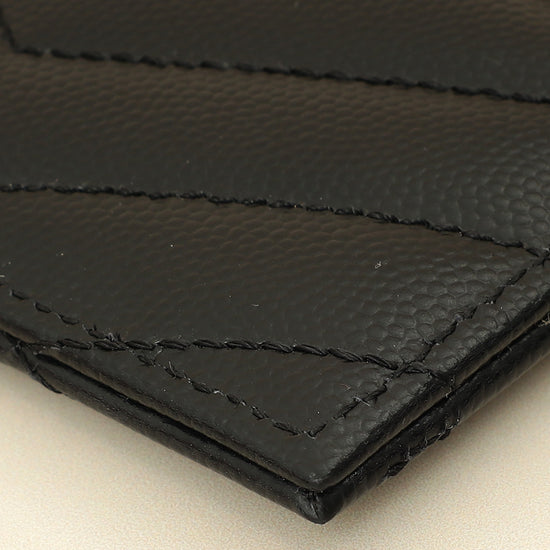 YSL Black Cassandre Matelasse Card Case-YSL-THE CLOSET