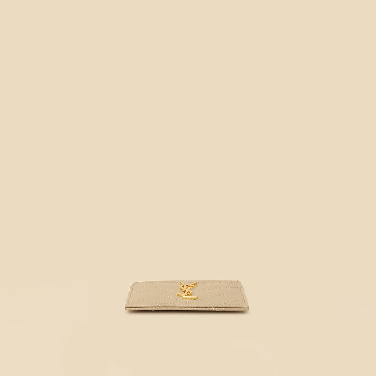 YSL Beige Cassandre Matelasse Card Case-YSL-THE CLOSET