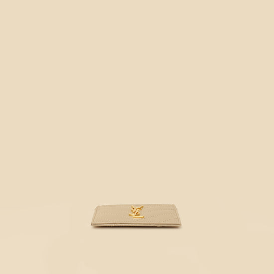 YSL Beige Cassandre Matelasse Card Case-YSL-THE CLOSET
