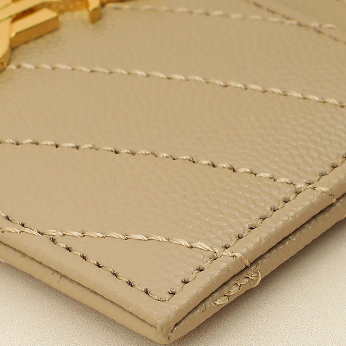 YSL Beige Cassandre Matelasse Card Case-YSL-THE CLOSET