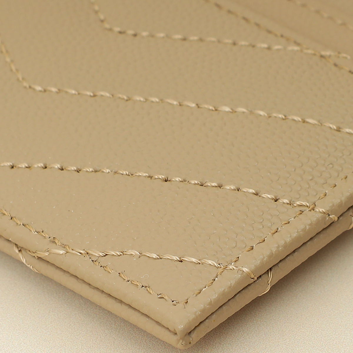 YSL Beige Cassandre Matelasse Card Case-YSL-THE CLOSET