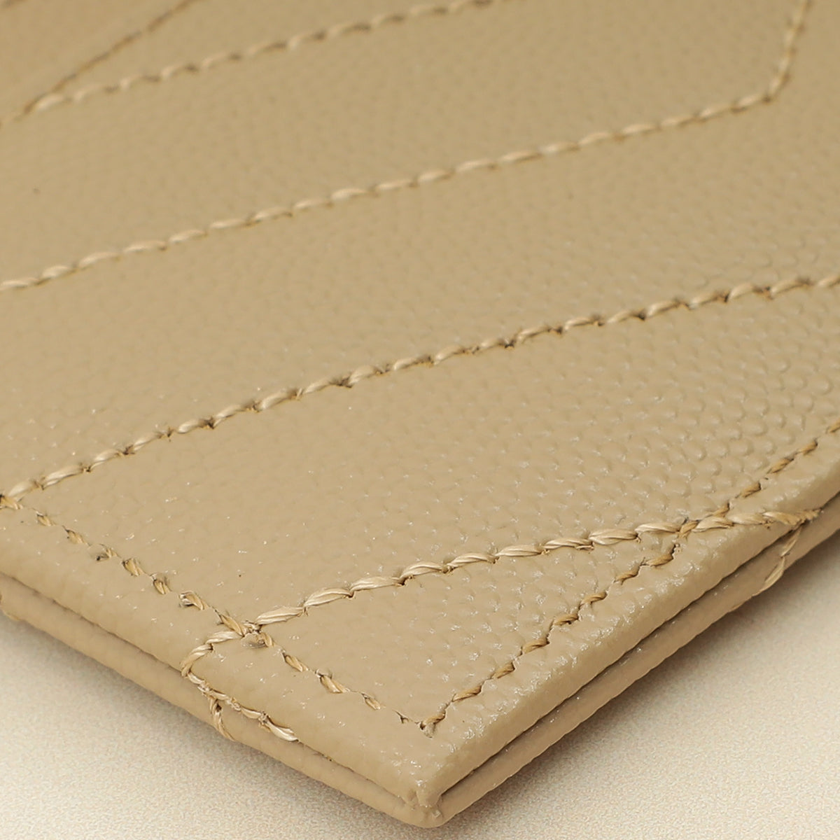 YSL Beige Cassandre Matelasse Card Case-YSL-THE CLOSET