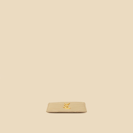 YSL Beige Cassandre Matelasse Card Case-YSL-THE CLOSET