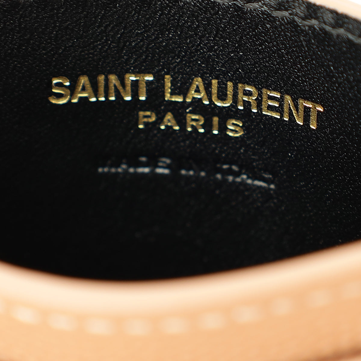 YSL Dusty Rose Cassandre Matelasse Card Case-YSL-THE CLOSET