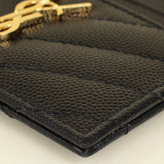 YSL Black Cassandre Matelasse Card Case-YSL-THE CLOSET