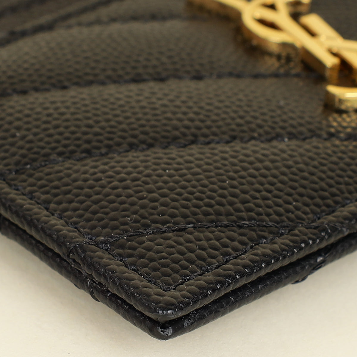 YSL Black Cassandre Matelasse Card Case-YSL-THE CLOSET