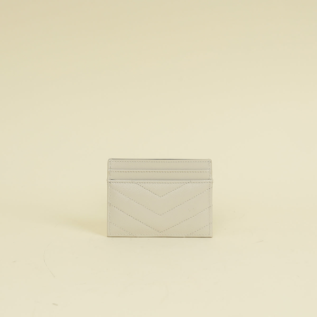 YSL Blanc Vintage Cassandre Matelasse Card Case