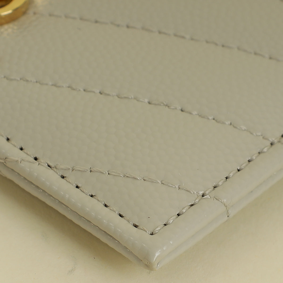 YSL Blanc Vintage Cassandre Matelasse Card Case