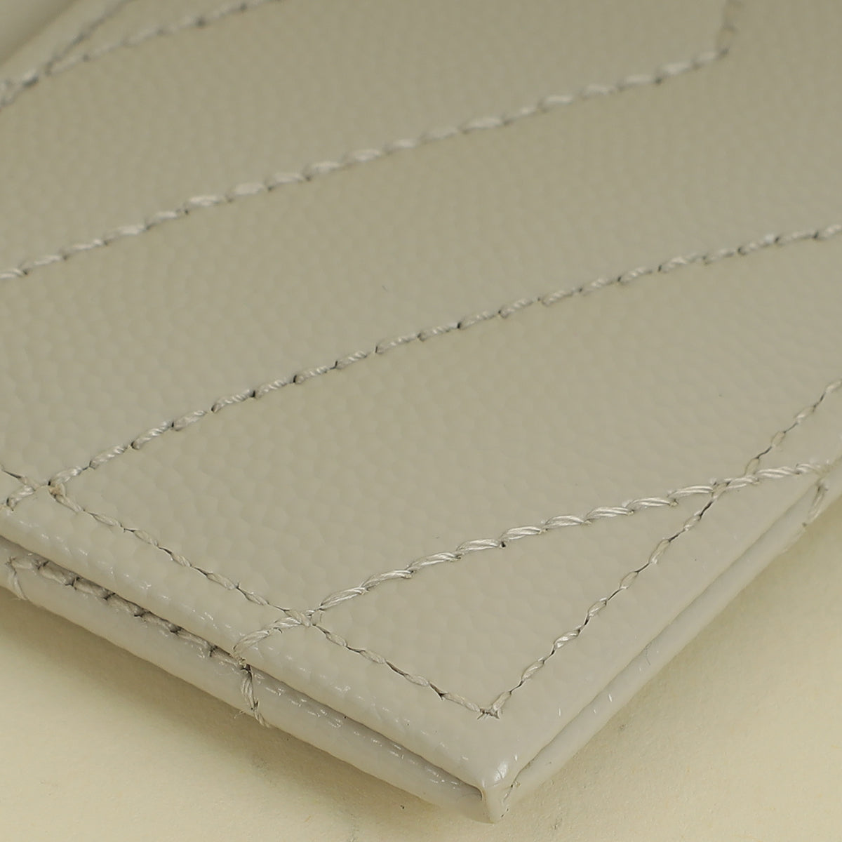 YSL Blanc Vintage Cassandre Matelasse Card Case