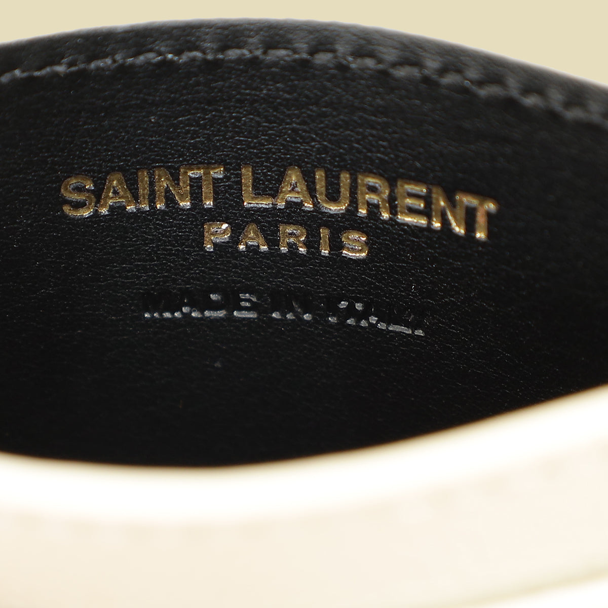 YSL Blanc Vintage Cassandre Matelasse Card Case