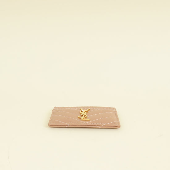 YSL Nude Cassandre Matelasse Card Case