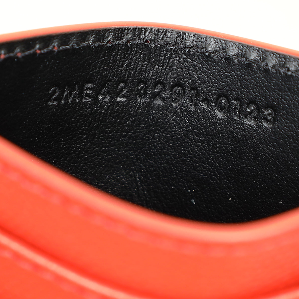 YSL Coral Red Cassandre Matelasse Card Case