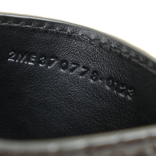 YSL Black Croco Embossed Cassandre Card Holder