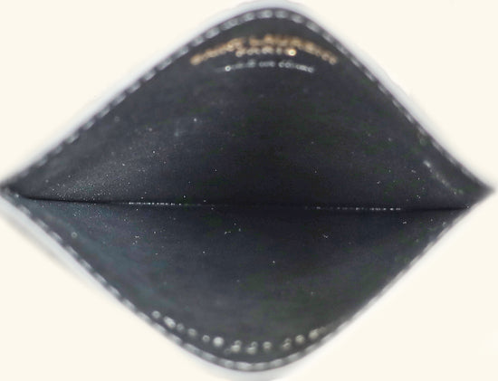 YSL Black Croco Embossed Cassandre Card Holder