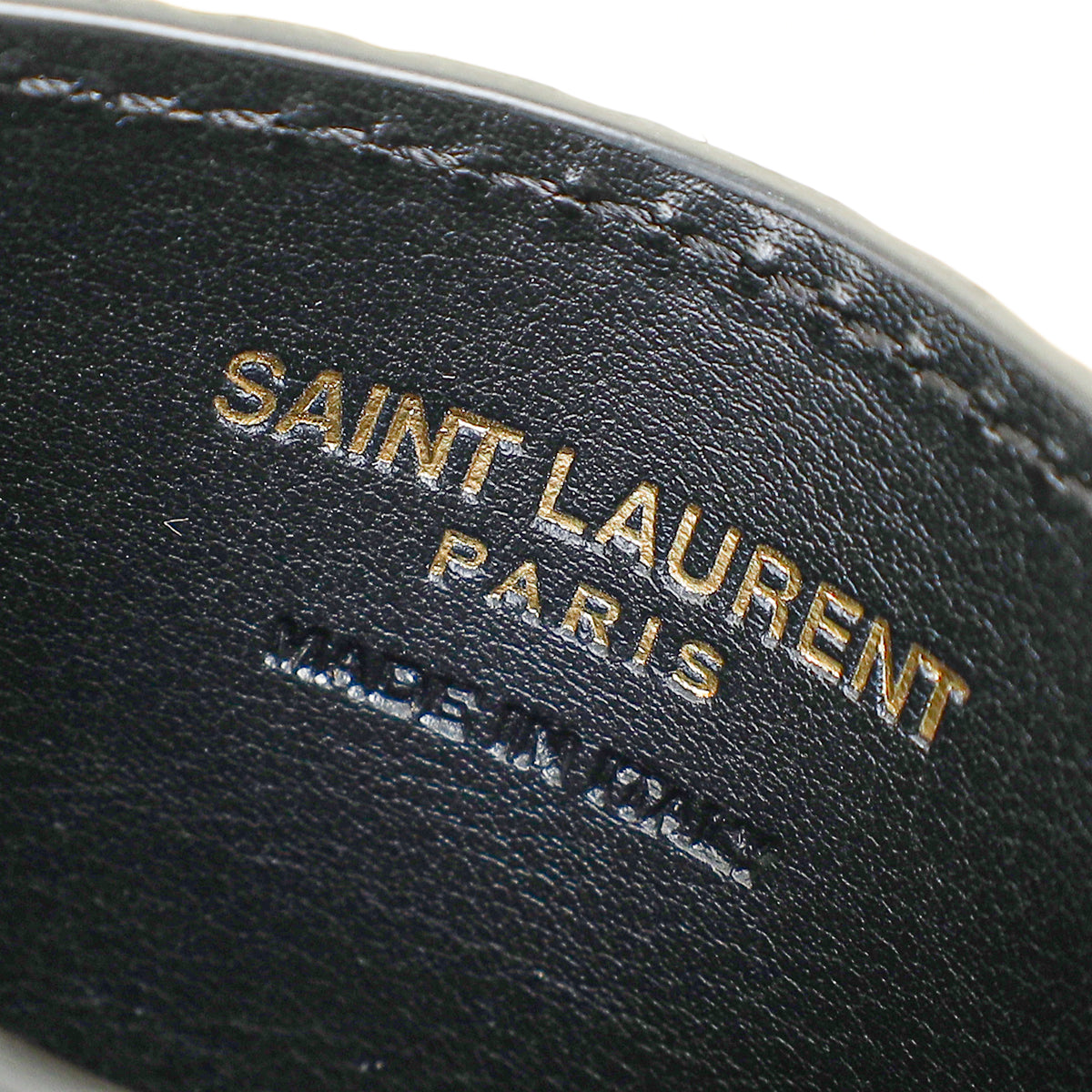 YSL Black Croco Embossed Cassandre Card Holder