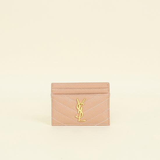 YSL Nude Cassandre Matelasse Card Holder