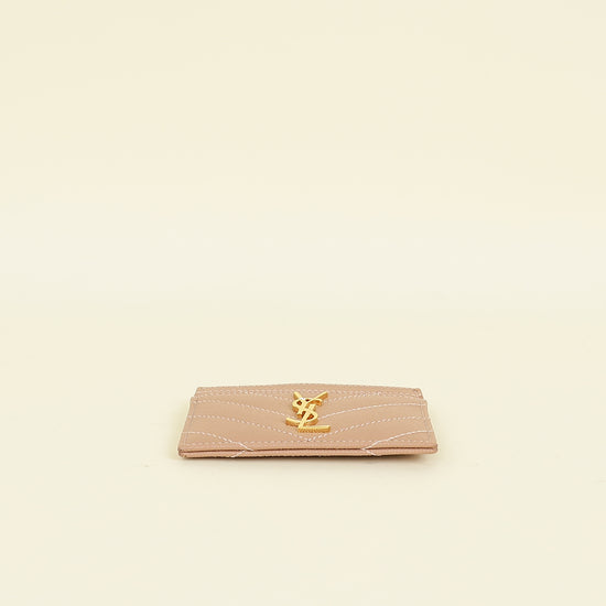 YSL Nude Cassandre Matelasse Card Holder