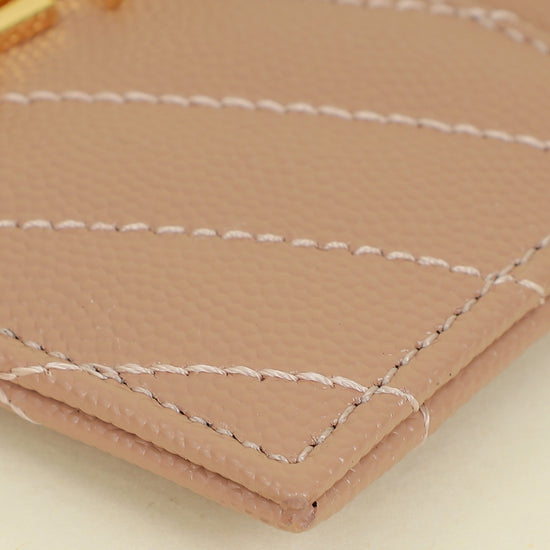 YSL Nude Cassandre Matelasse Card Holder
