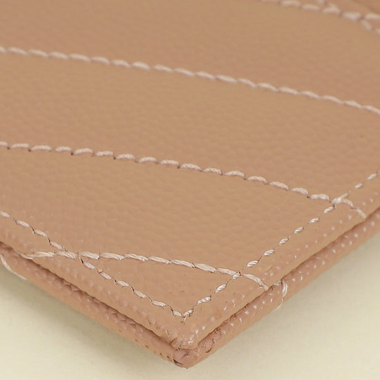 YSL Nude Cassandre Matelasse Card Holder
