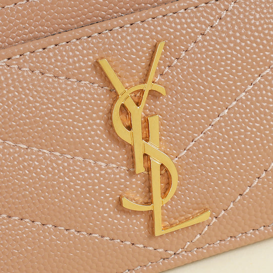YSL Nude Cassandre Matelasse Card Holder